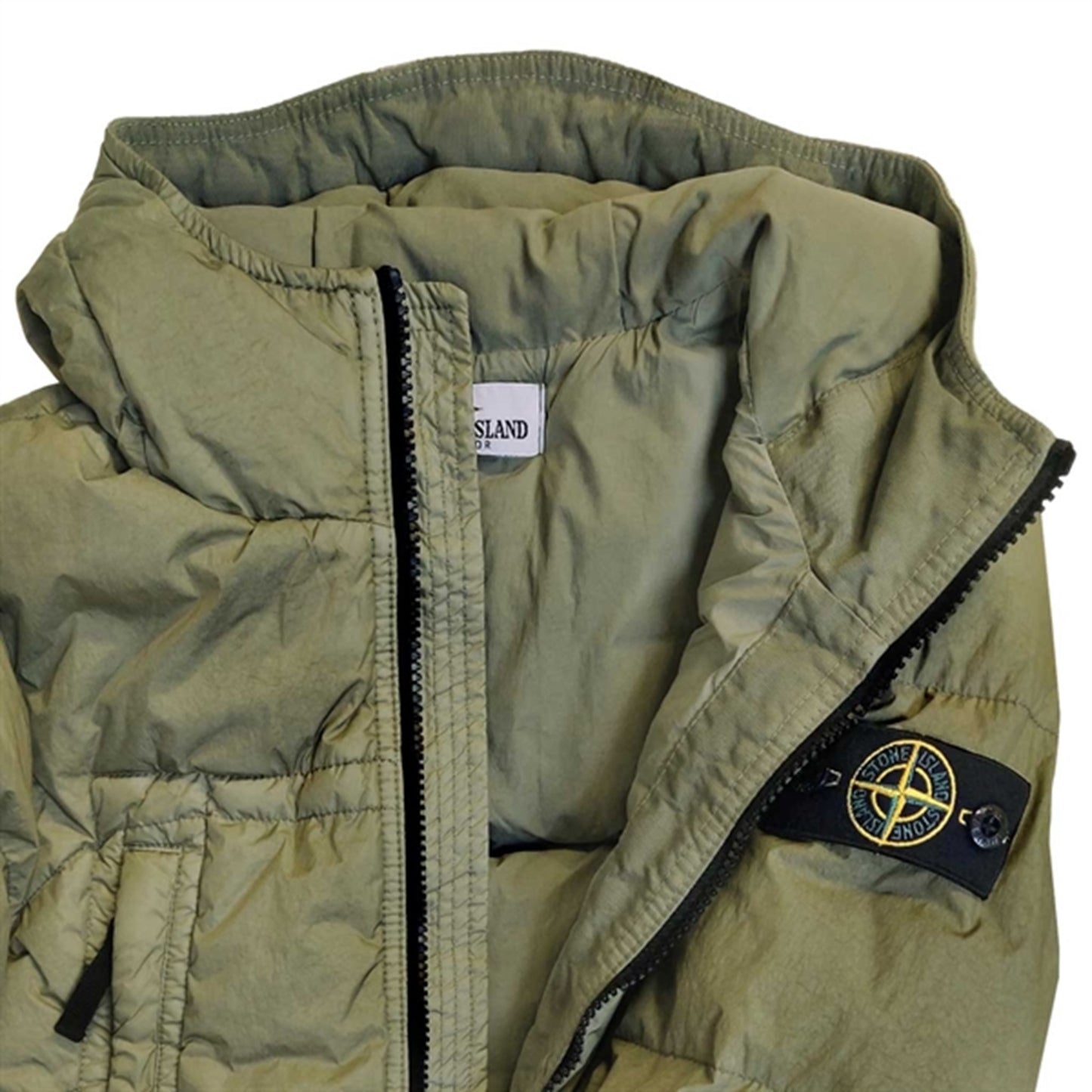 Stone Island Junior Down Jacket Olive Green