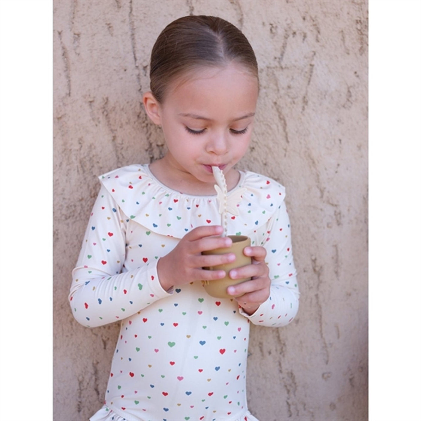 Konges Sløjd Multi Hearts Manuca Frill Swimsuit