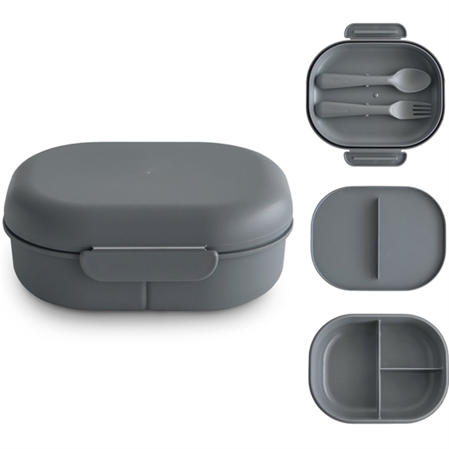 Mushie Lunchbox Smoke