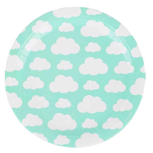 My Little Day 8 Paper Plates (clouds)