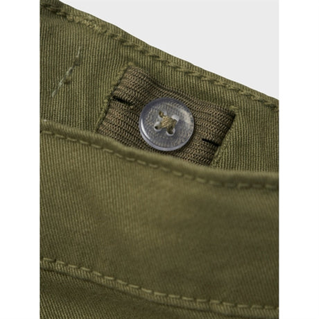 Name it Deep Lichen Green Silas Isak Twill Shorts
