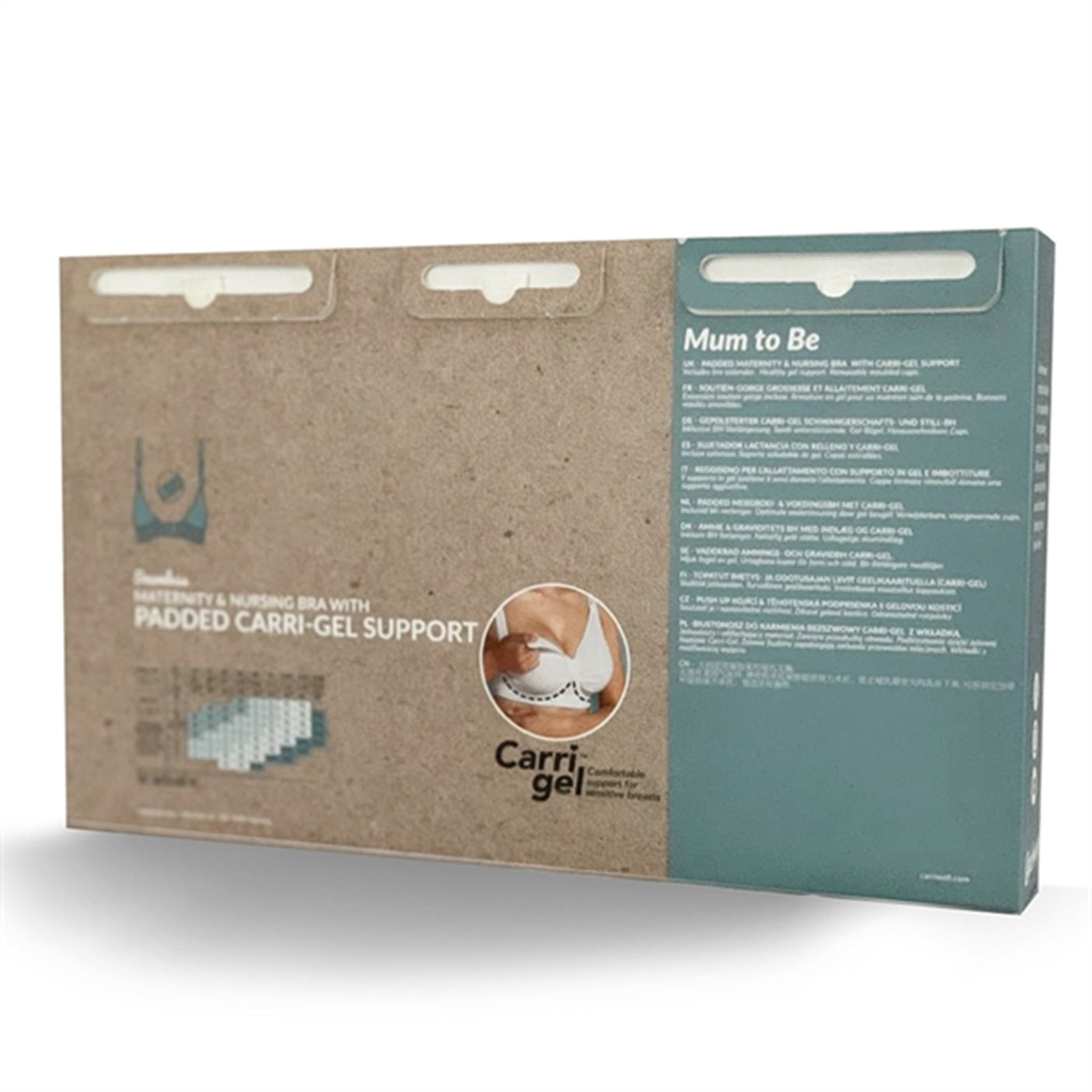 Carriwell Maternity And Nursing Bra With Padded Carri-Gel Support Black