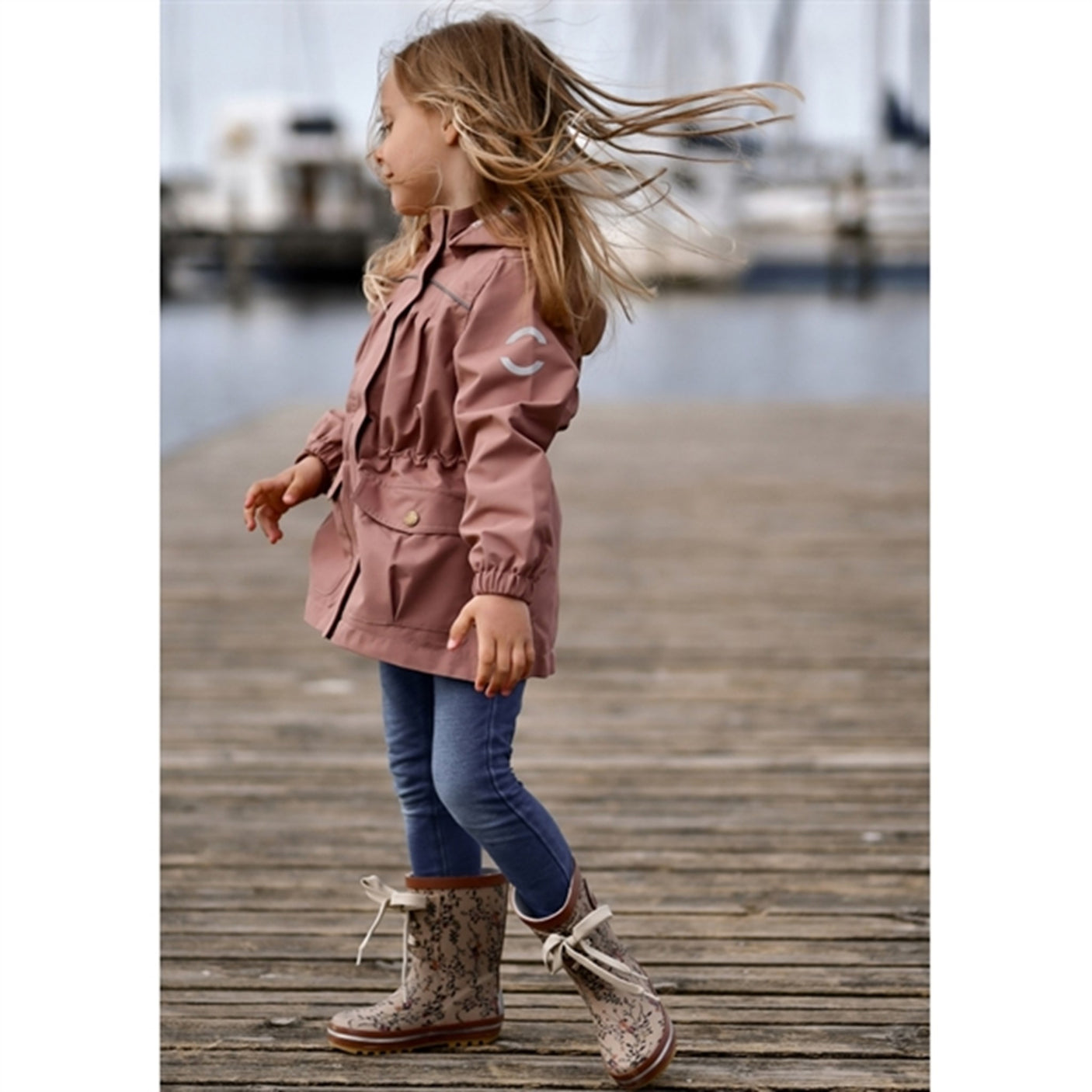 Mikk-Line Rubber Boots Print Nougat