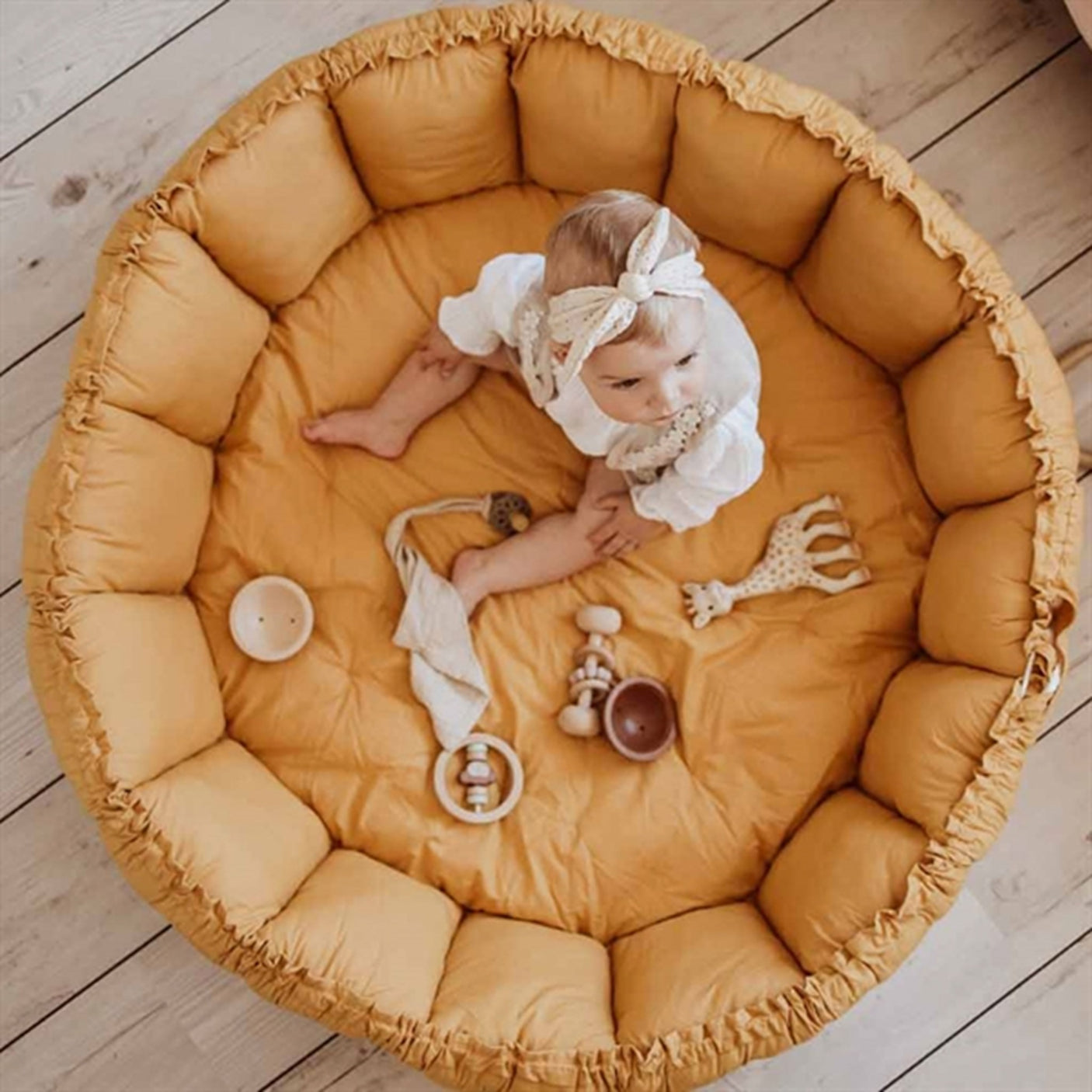 Play&Go 3-in-1 Play Mat Organic Bloom Mustard
