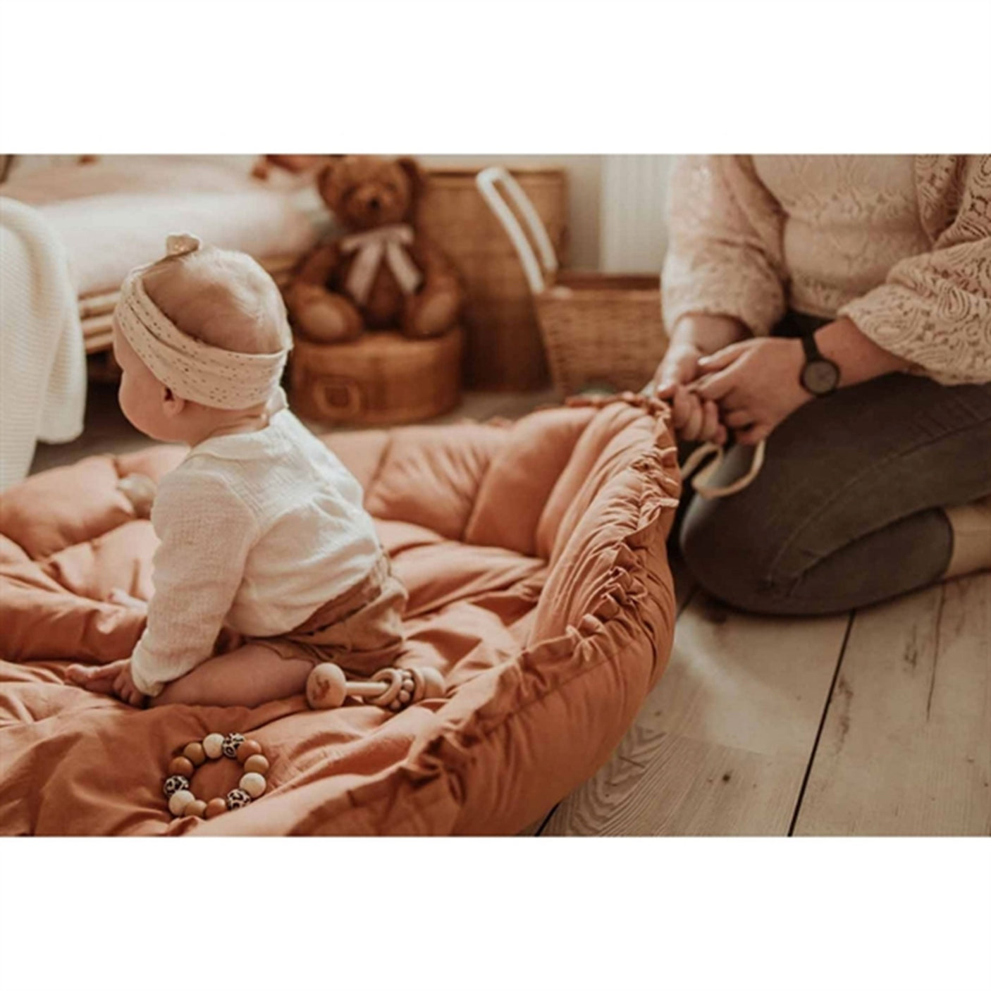 Play&Go 3-in-1 Play Mat Organic Bloom Tawny brown