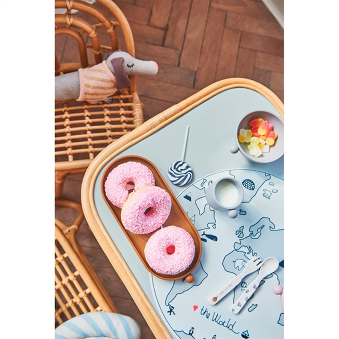 OYOY Tinka Inka Bowl Dusty Blue/Clay