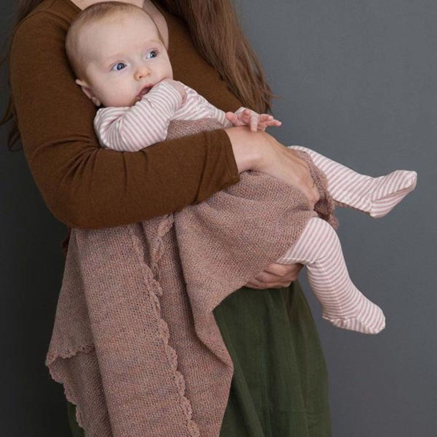 Serendipity Newborn Clay/Offwhite Stripe Suit