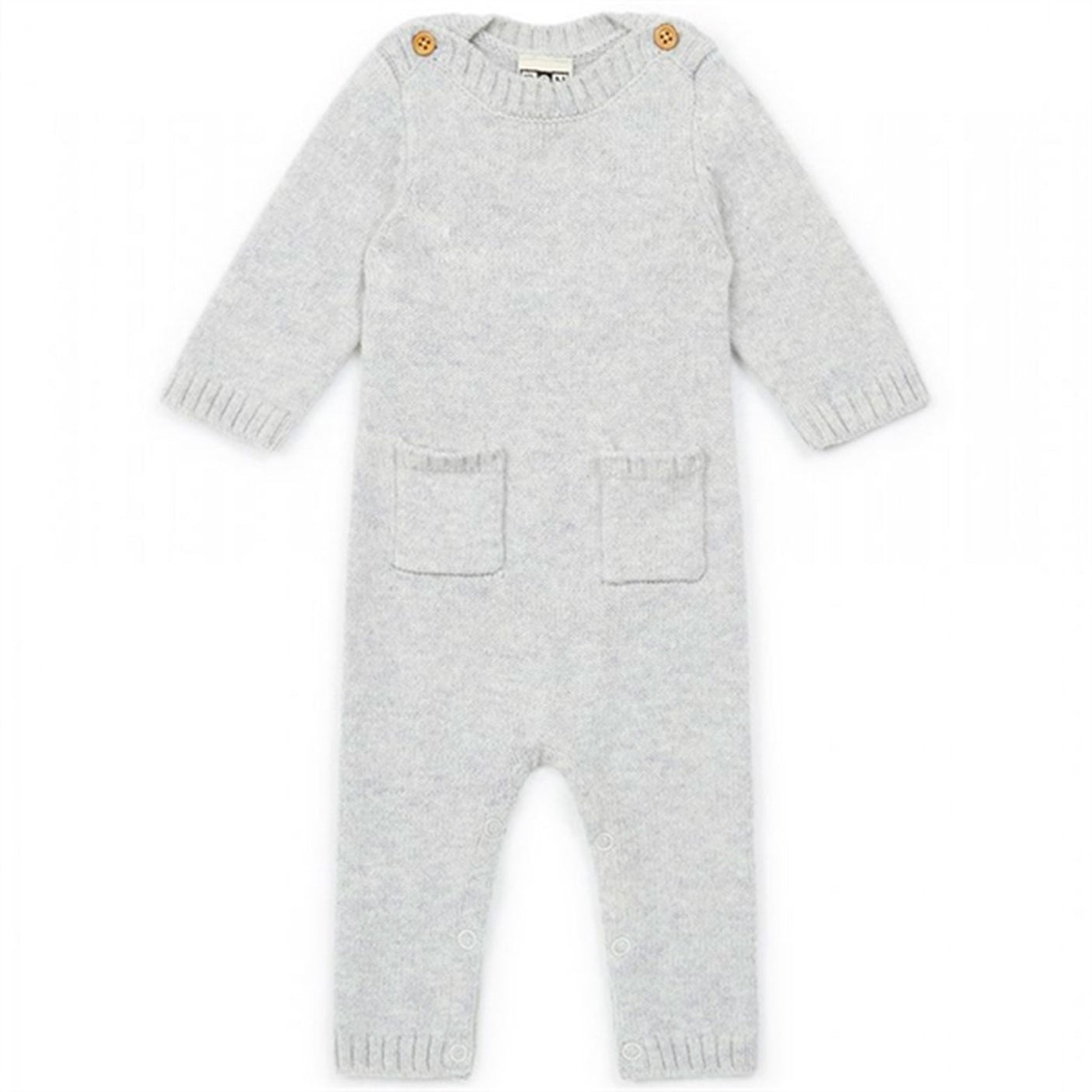 BONTON Heather Grey Knit Onesie