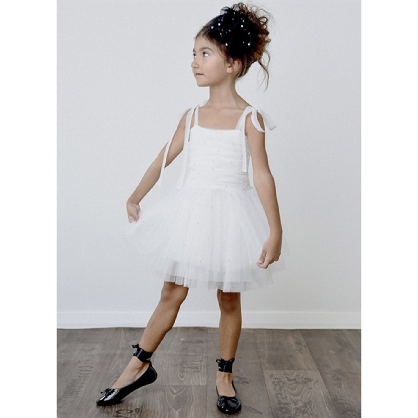Dolly by Le Petit Tom Pearl Tulle Ballerina Dress White