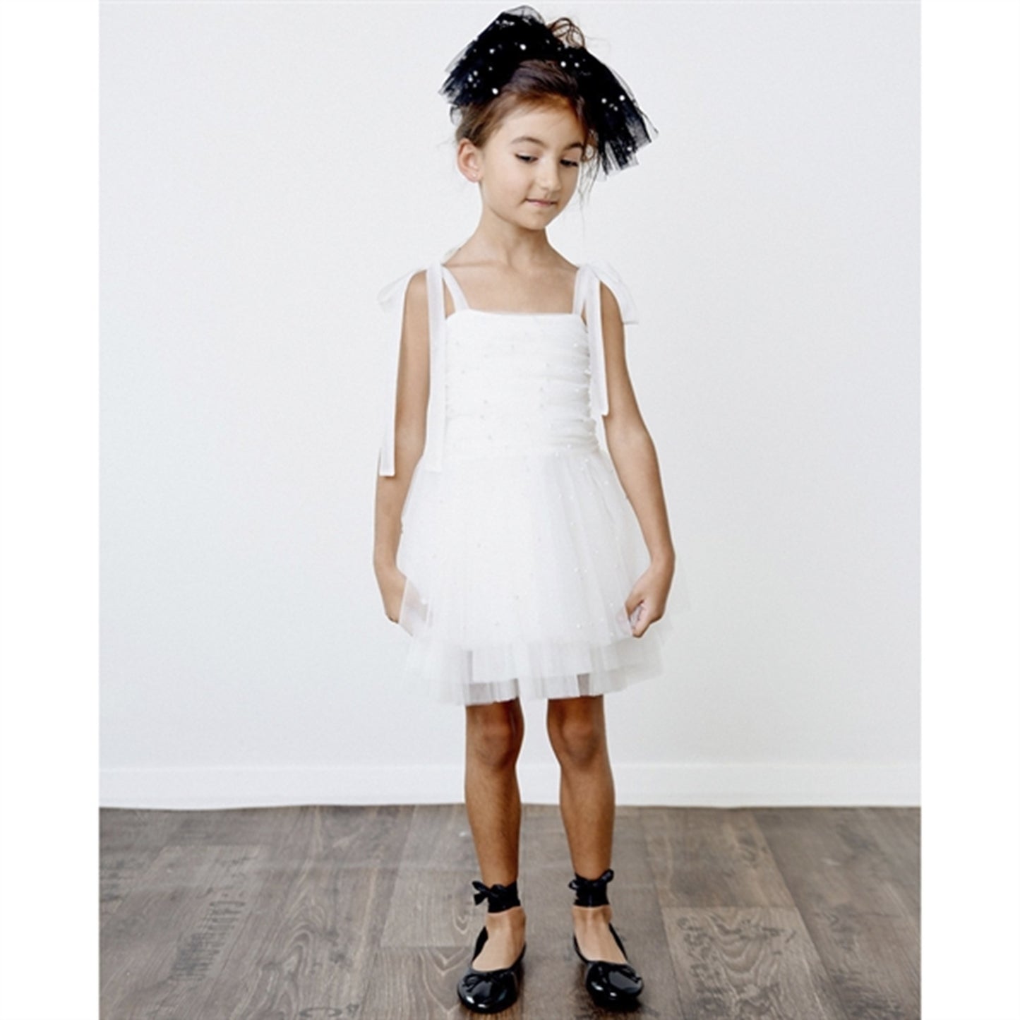 Dolly by Le Petit Tom Pearl Tulle Ballerina Dress White