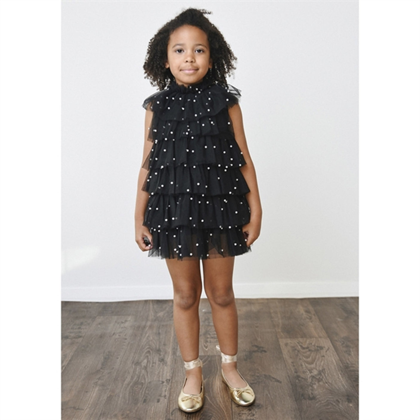 Dolly by Le Petit Tom Pearl Tutully Tiered Tulle Tuttu Dress Black