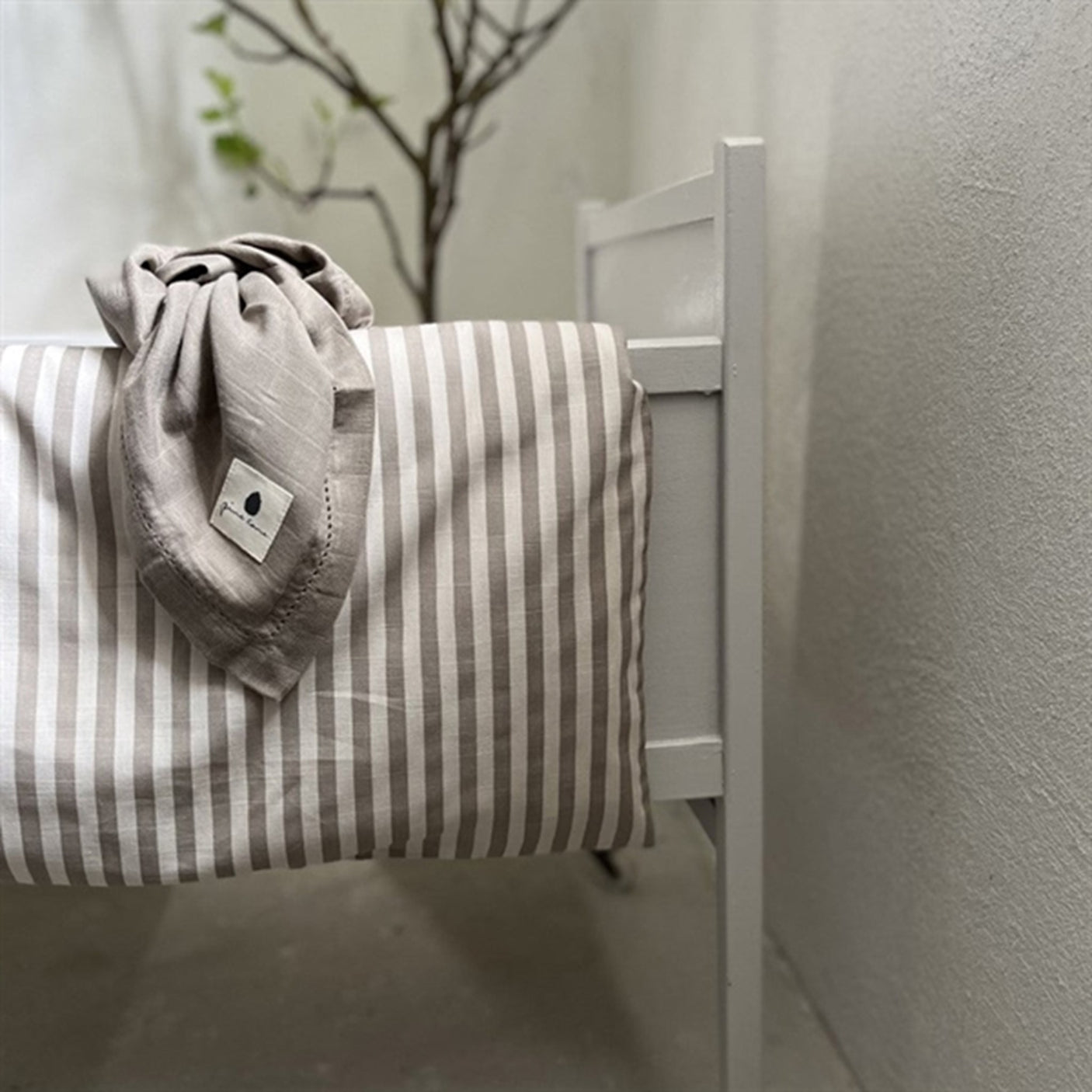 Pine Cone Bedding Stripe Mushroom Stripe