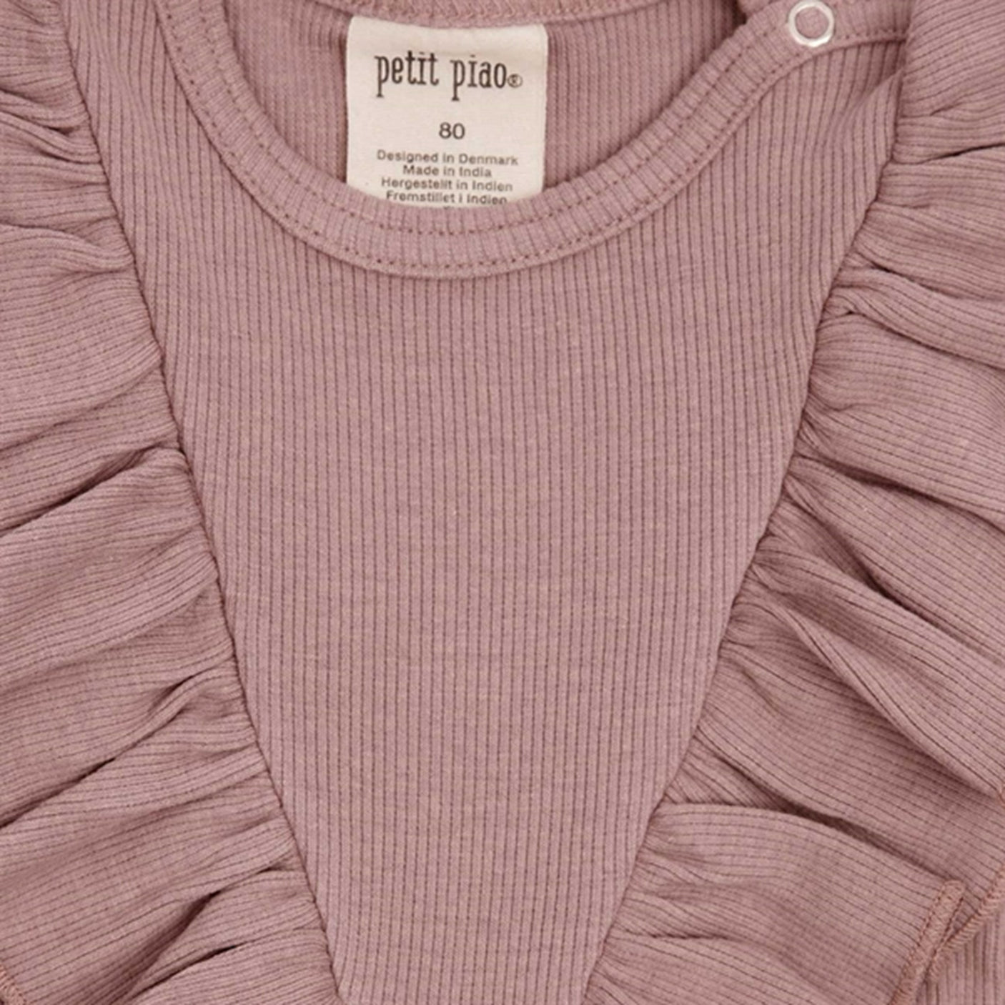 Petit Piao Woodrose V-Frill Modal Blouse