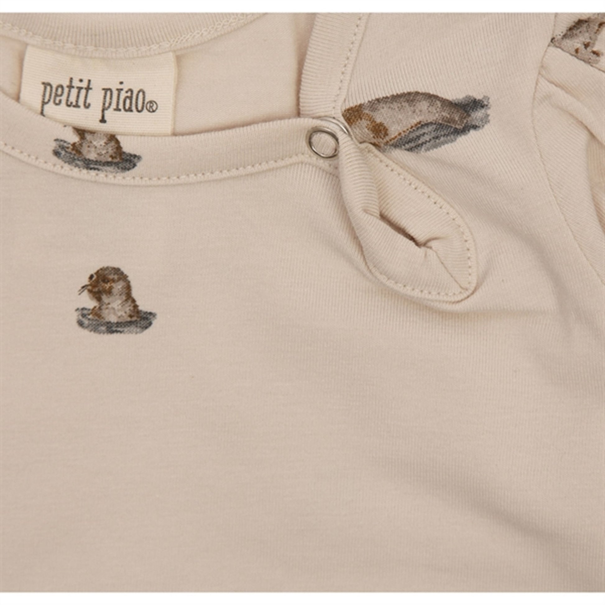 Petit Piao Seal Gather Printed Dress