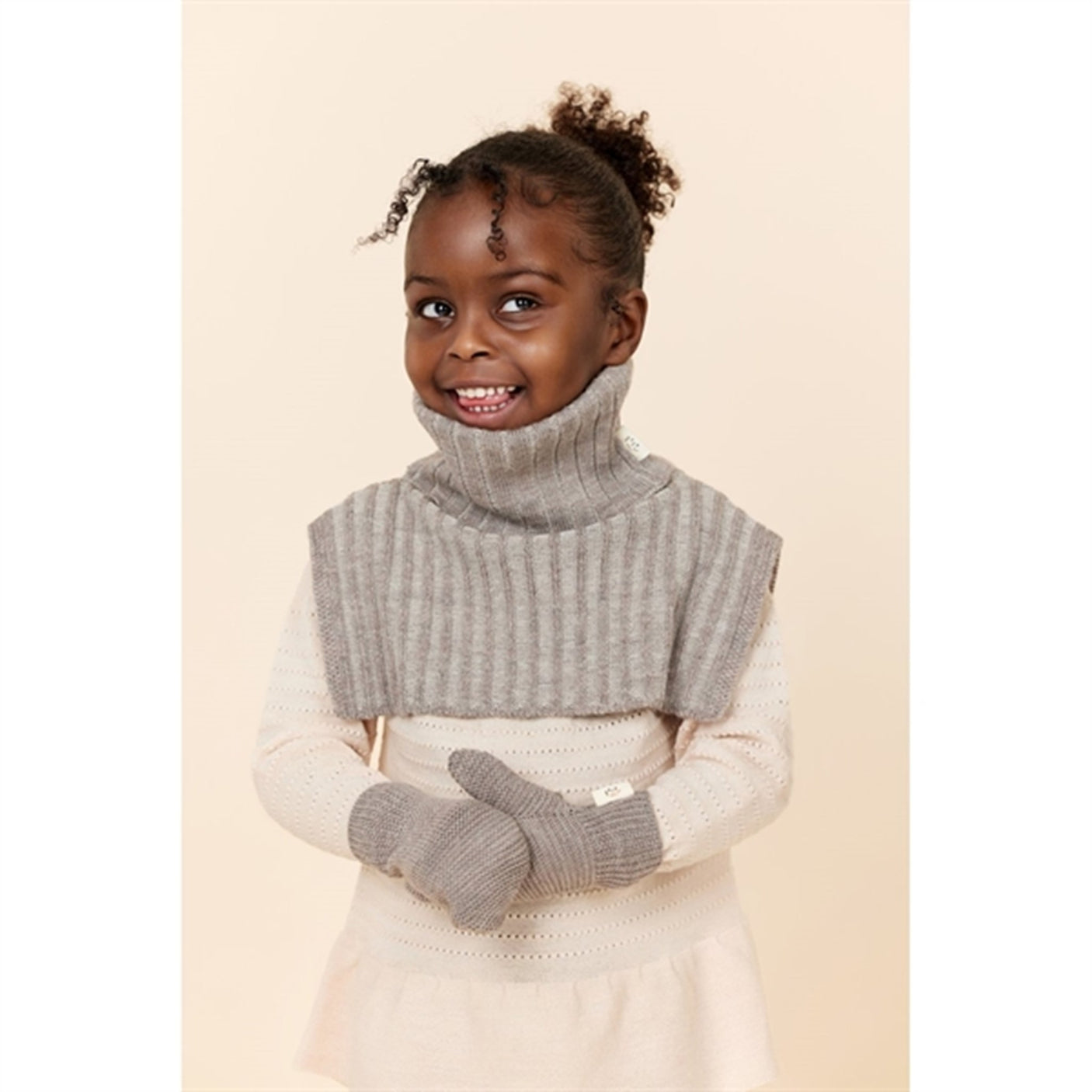 Copenhagen Colors Natural Melange Cream Reversible Merino Tube W. Collar