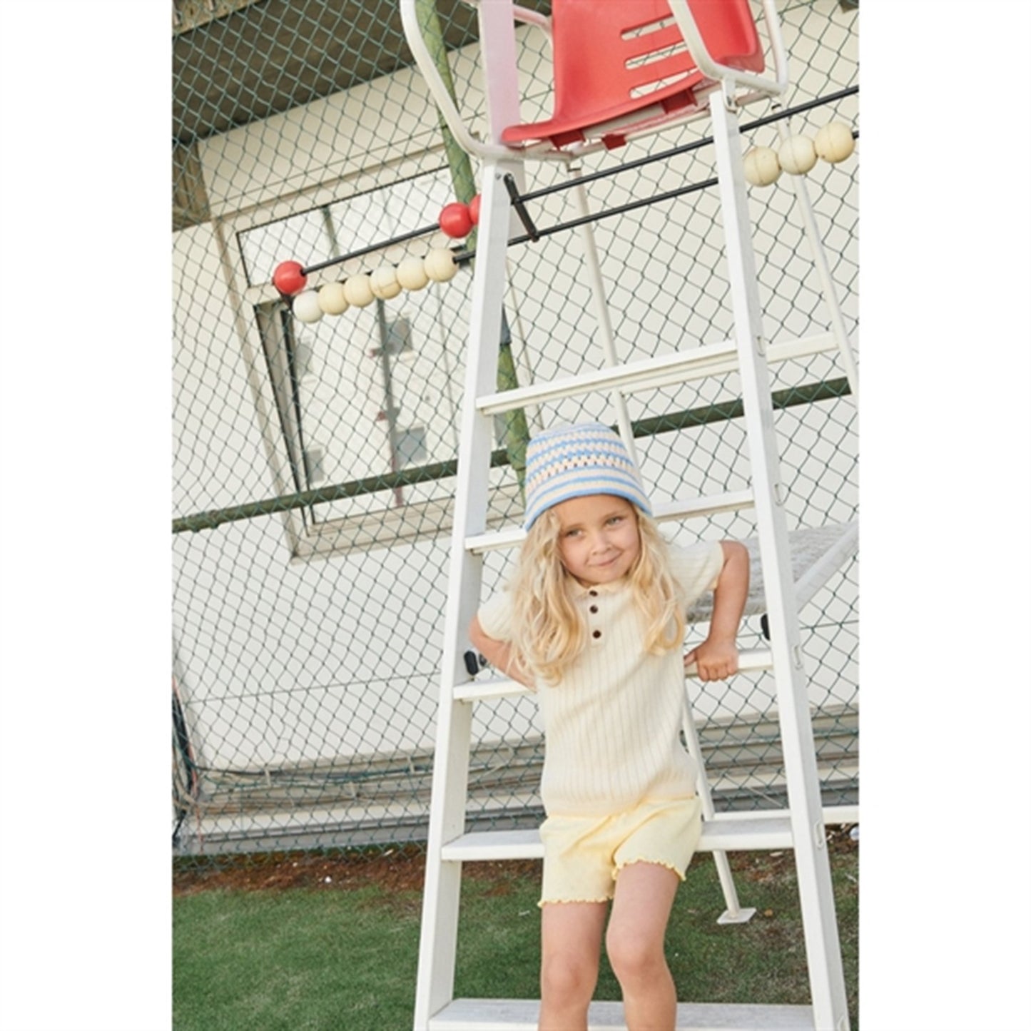 Copenhagen Colors Cream/Pale Yellow Comb. Rib Knit Polo