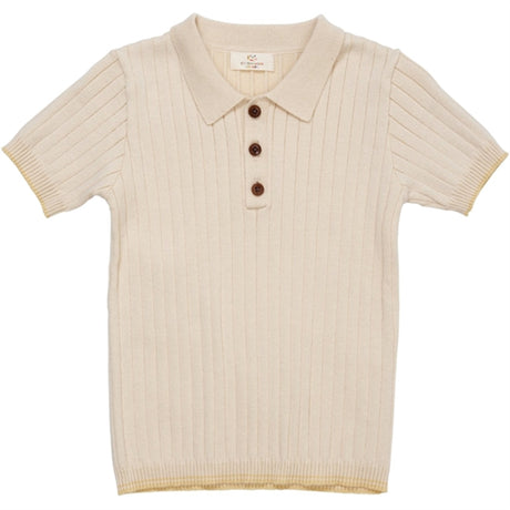 Copenhagen Colors Cream/Pale Yellow Comb. Rib Knit Polo