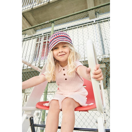 Copenhagen Colors Dusty Rose/Red Comb. Rib Knit Polo