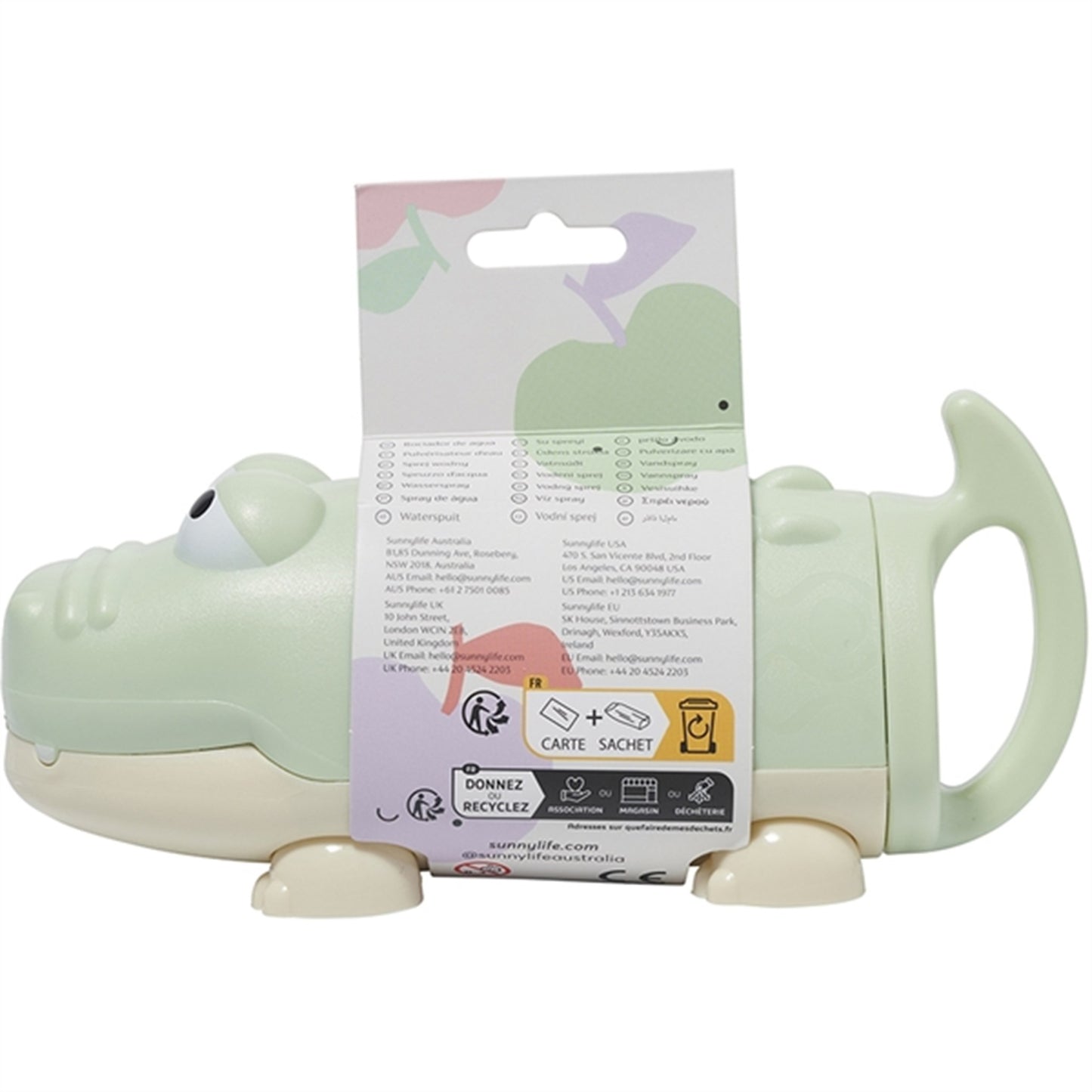 SunnyLife Bath Squirters Crocodile Pastel Green