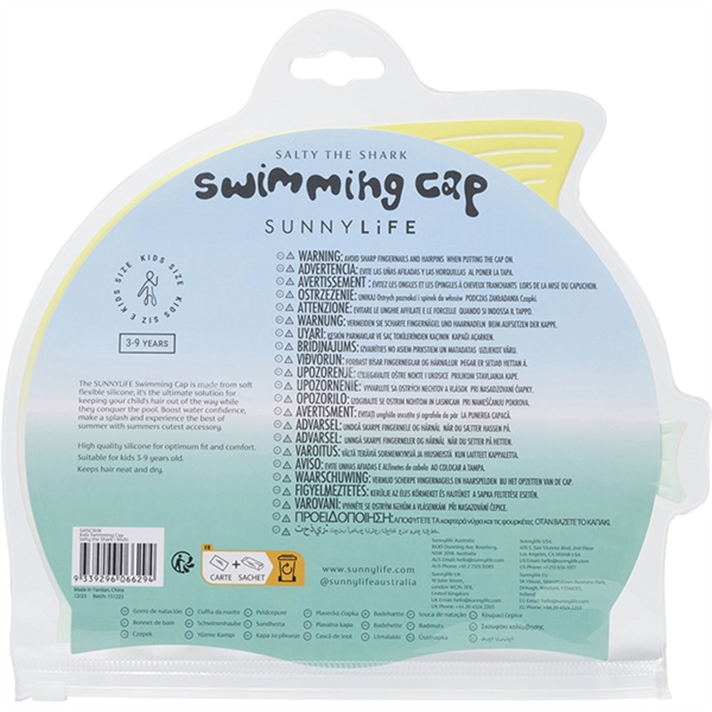 SunnyLife Swimming Cap Salty the Shark Multi