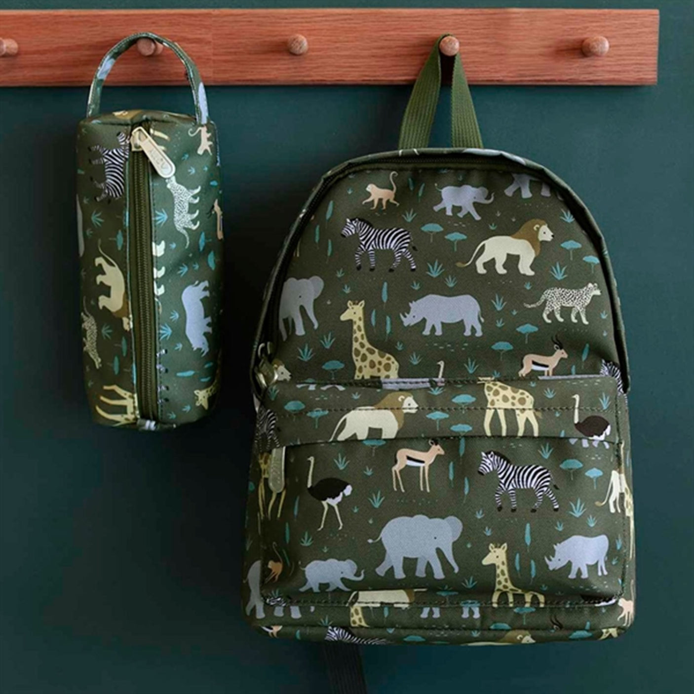 A Little Lovely Company Pencil Case Savanna