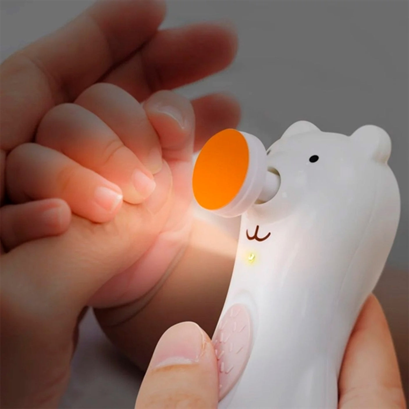 Haakaa Happii Bear Baby Rechargeable Nail File White