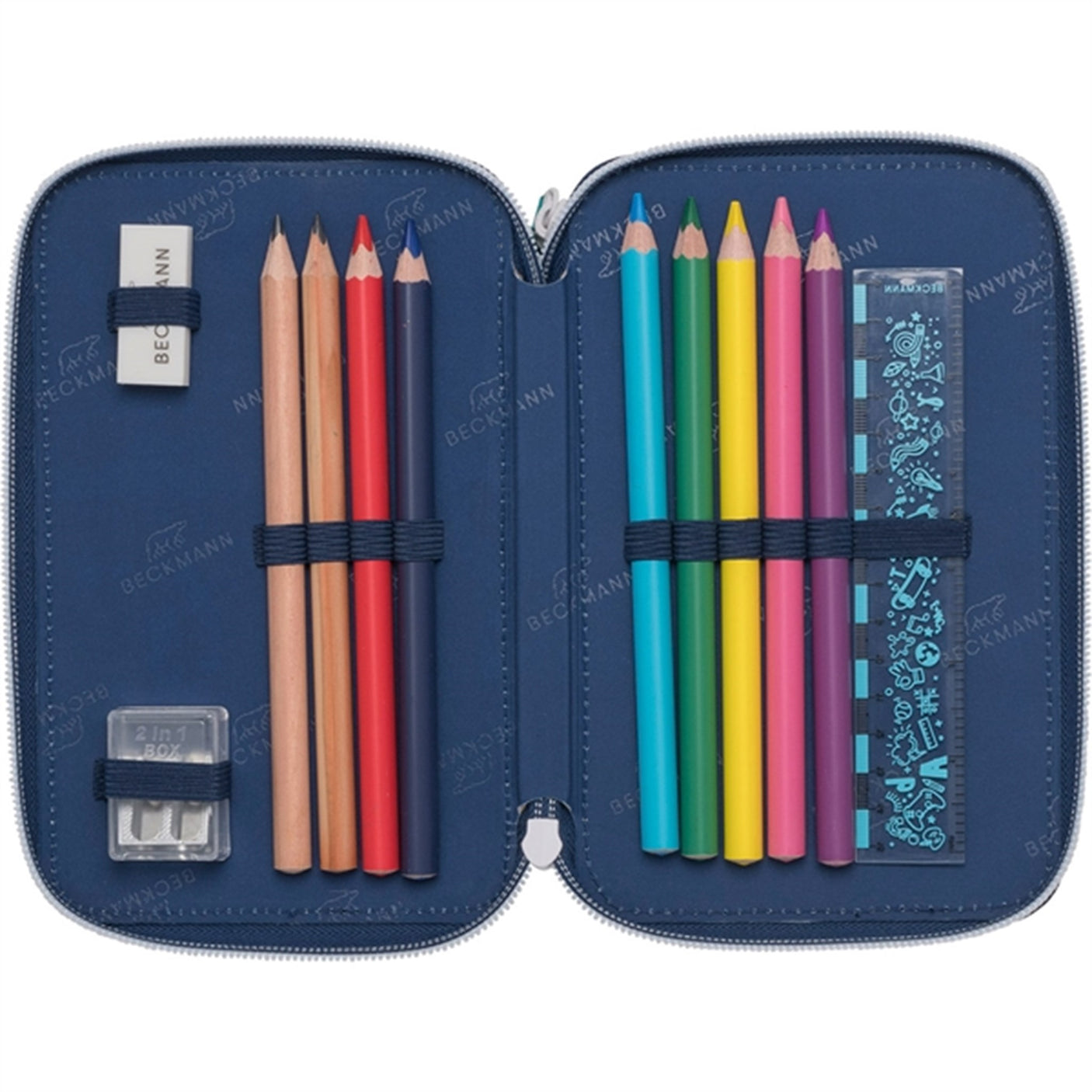 Beckmann Three Section Pencil Case Science