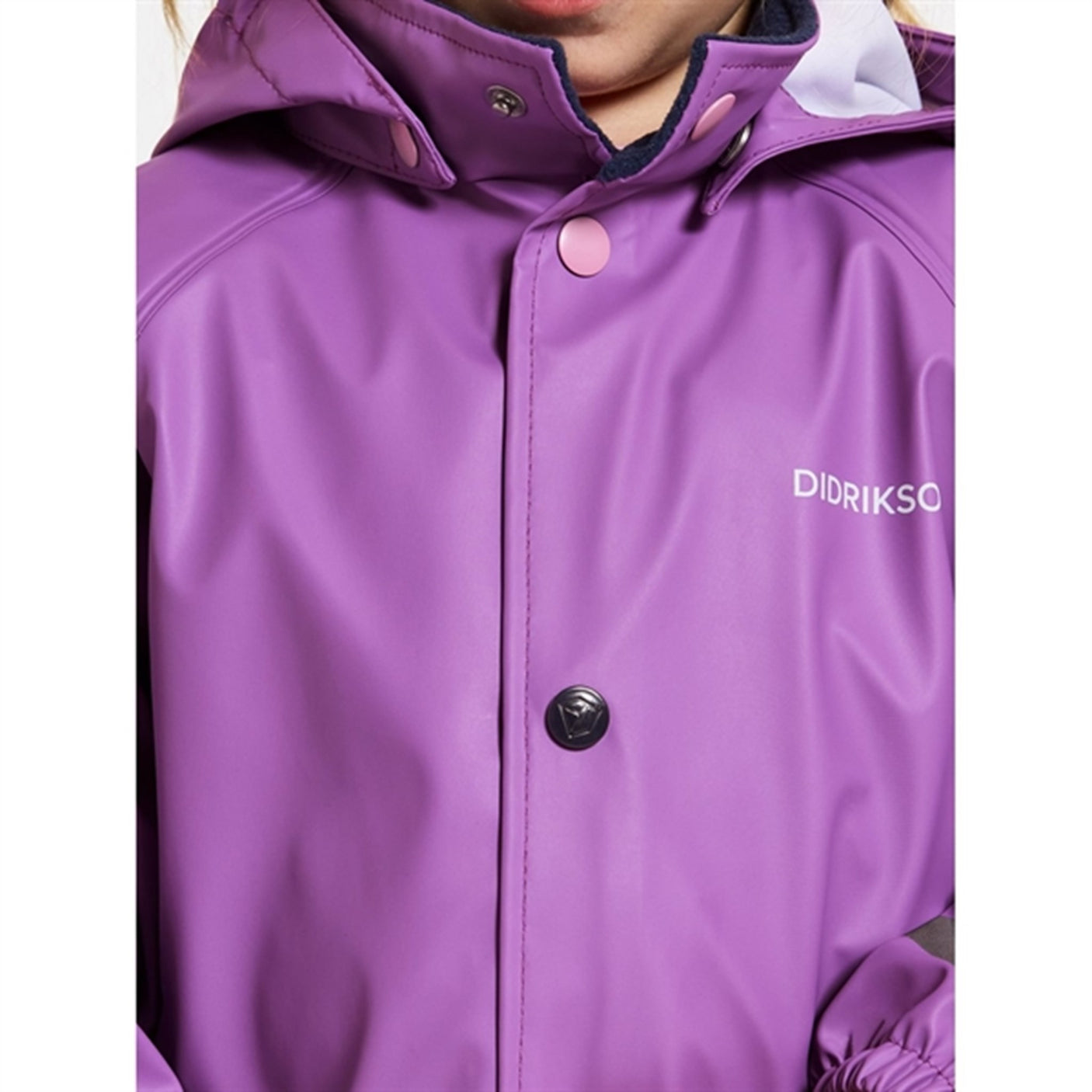 Didriksons Tulip Purple Slaskeman Kids Rainwear