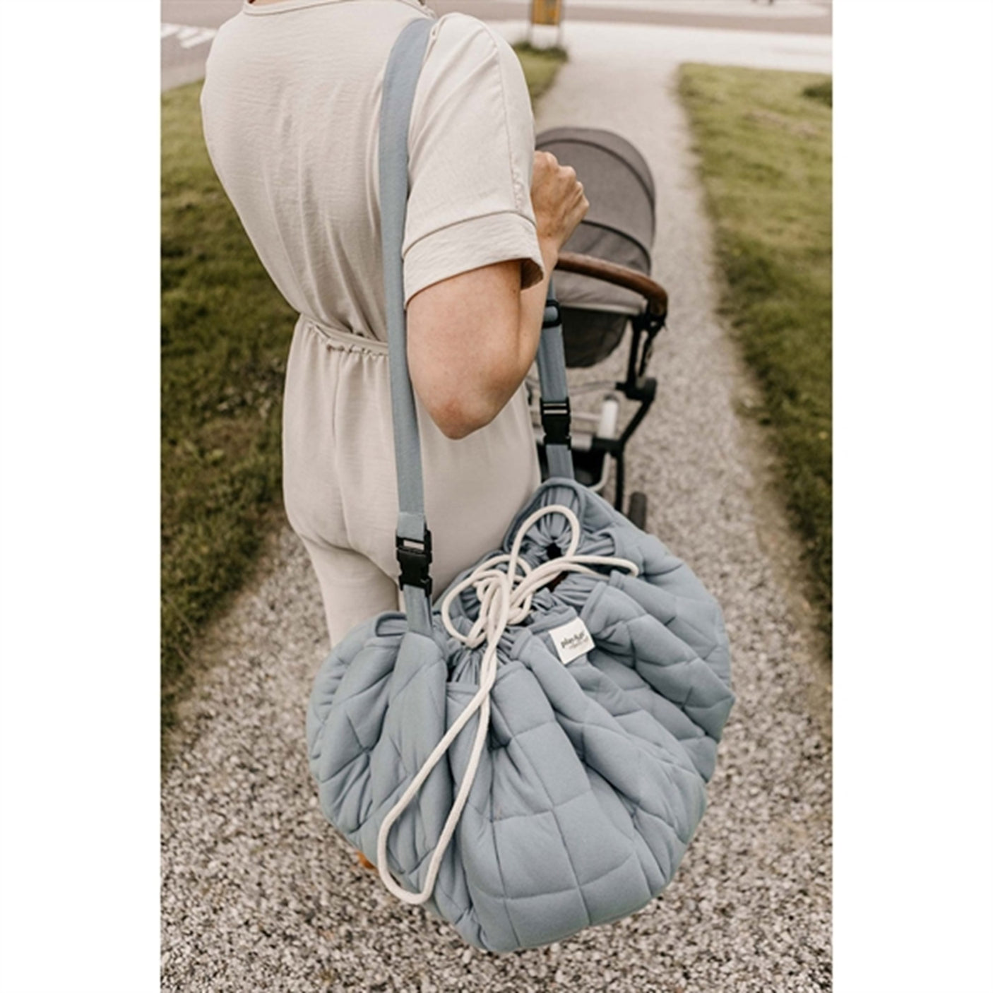 Play&Go 2-in-1 Play Mat Soft Organic Dusty Blue