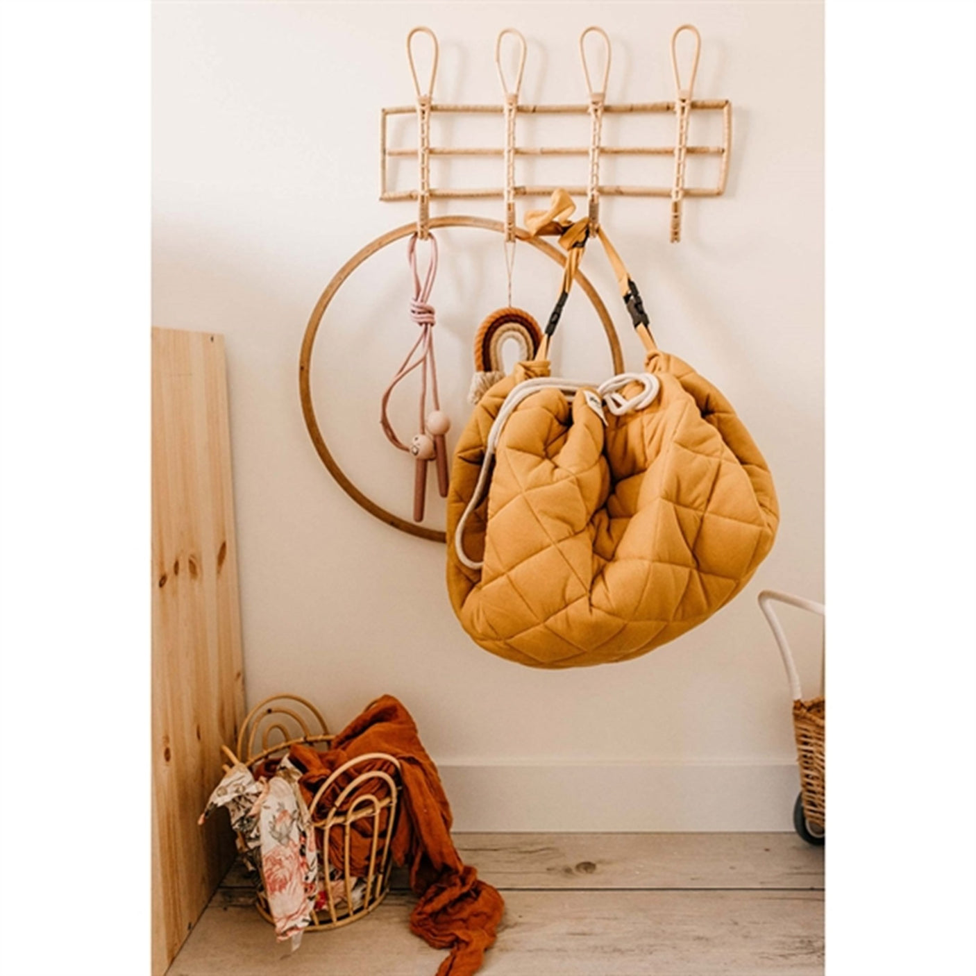 Play&Go 2-in-1 Play Mat Soft Organic Mustard Chai Tea