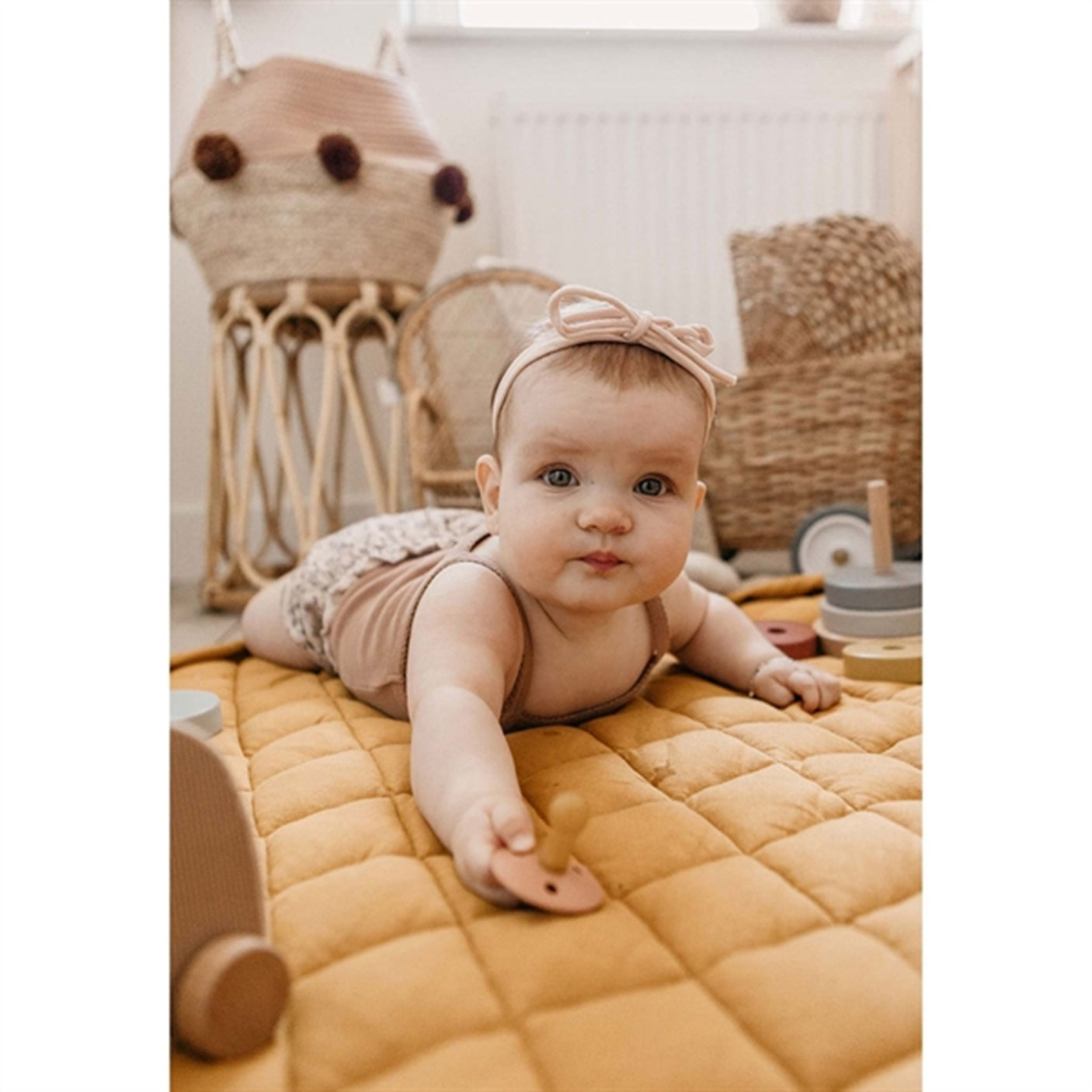 Play&Go 2-in-1 Play Mat Soft Organic Mustard Chai Tea