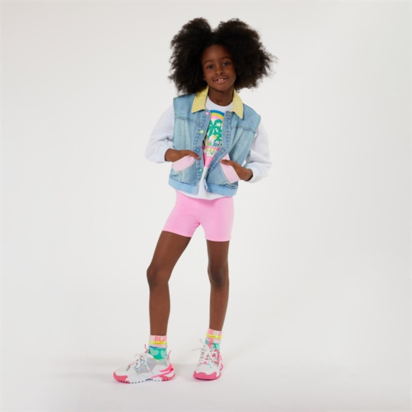 Billieblush Double Stone + Bleach Denim Vest