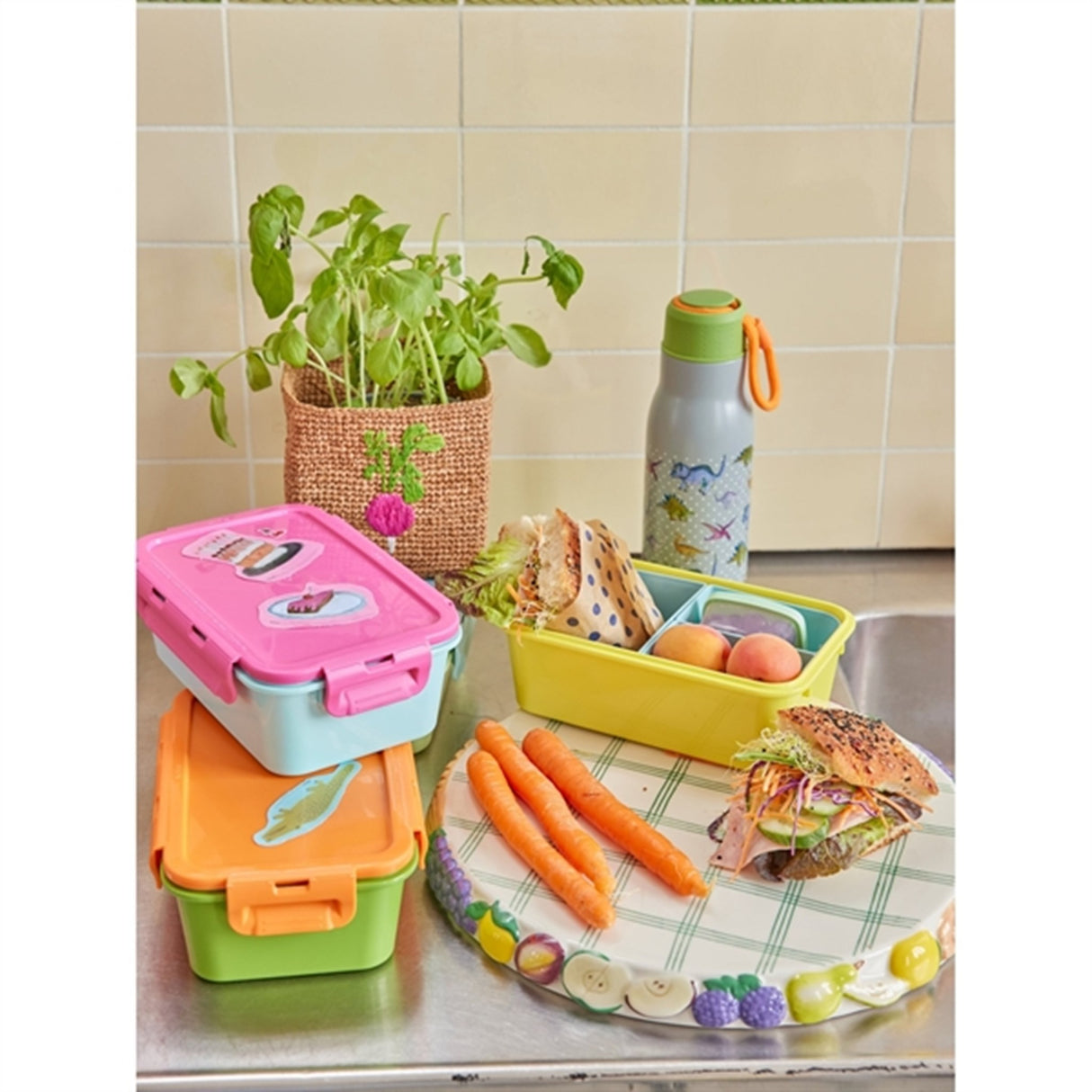 RICE Jungle Theme Stickers for Lunchbox