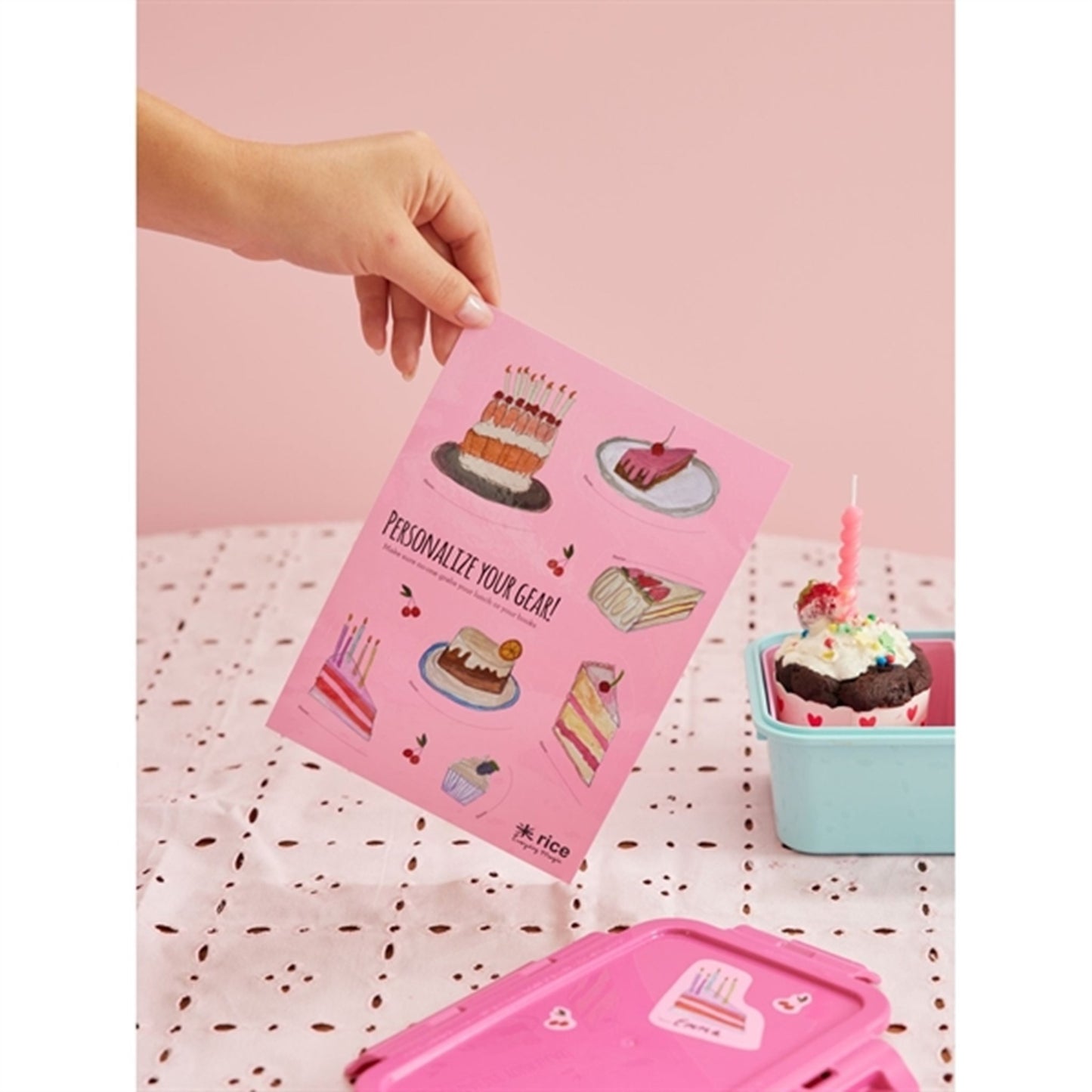 RICE Cake Theme Stickers for Lunchbox