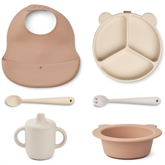 Liewood Stina Dinner Set Mr Bear/Tuscany Rose Multi Mix