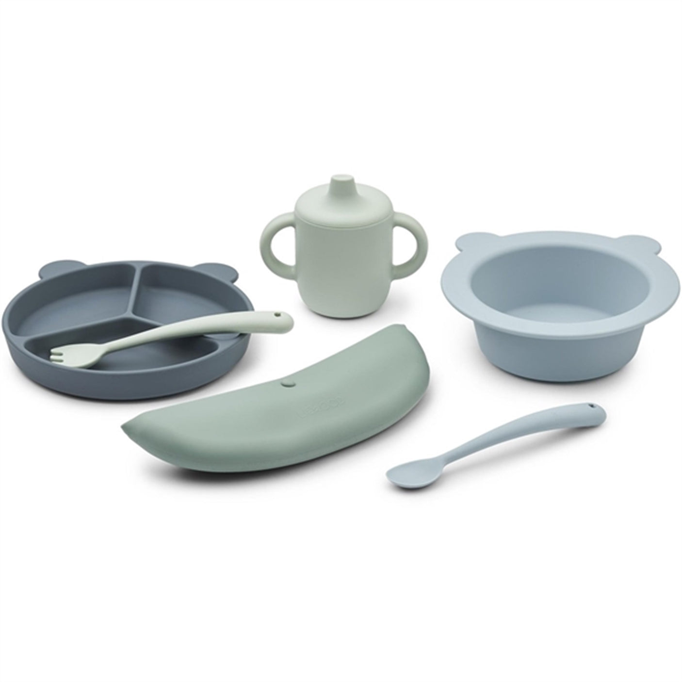 Liewood Stina Dinner Set Mr Bear/Dusty Mint Multi Mix