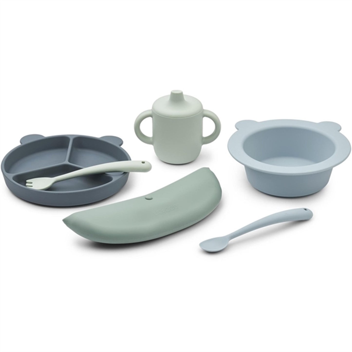 Liewood Stina Dinner Set Mr Bear/Dusty Mint Multi Mix