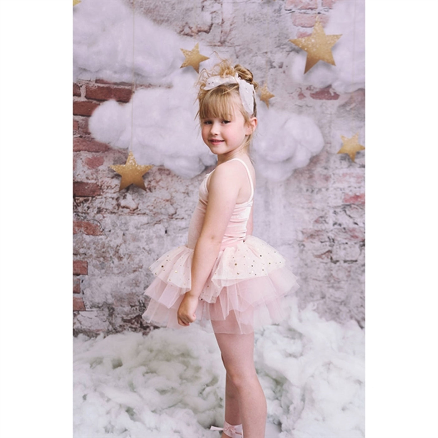 Dolly by Le Petit Tom Velvet Leotard With Tulle Tutu Dress Ballet Pink