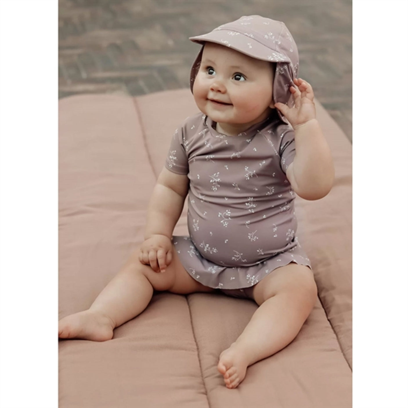 That's Mine Secret Garden Cocoa Print Sasha Swim T-shirt