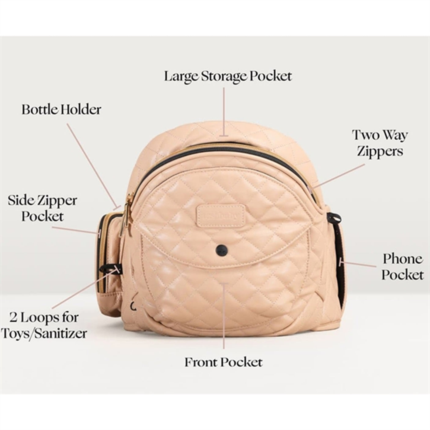 Tushbaby V2 Hip Carrier Vegan Leather Sand