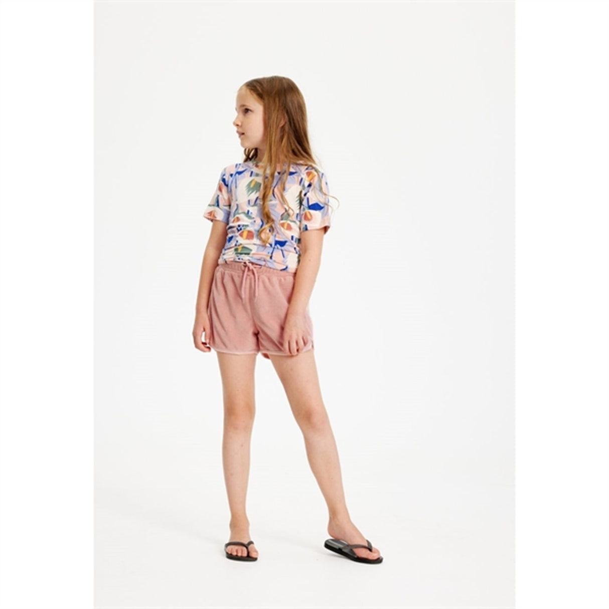 THE NEW Peach Beige Flower AOP Gwyneth T-shirt