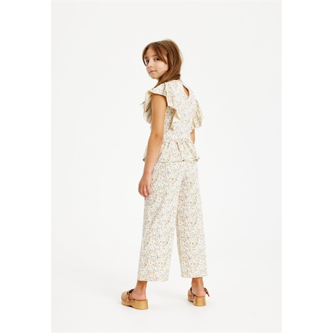 THE NEW White Swan Tiny Flower AOP Geneva Culotte Jumpsuit