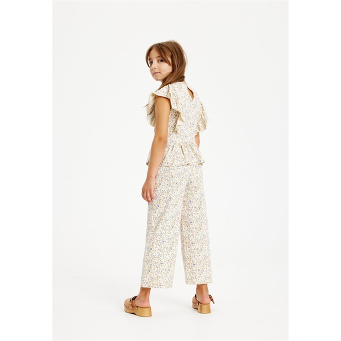 THE NEW White Swan Tiny Flower AOP Geneva Culotte Jumpsuit