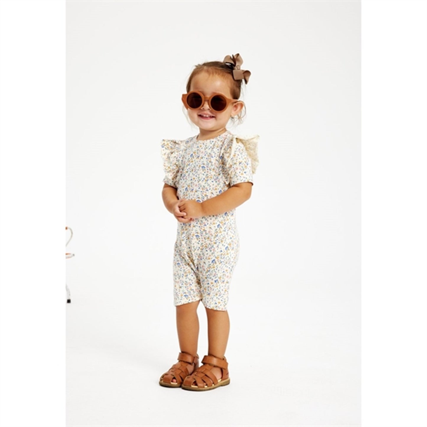 THE NEW Siblings White Swan Tiny Flower AOP Geraldine Jumpsuit