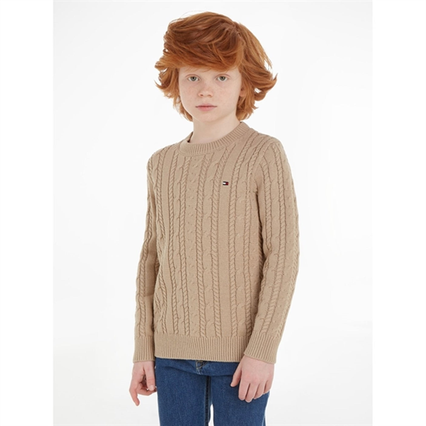 Tommy Hilfiger Essential Cable Knit Jumper Merino