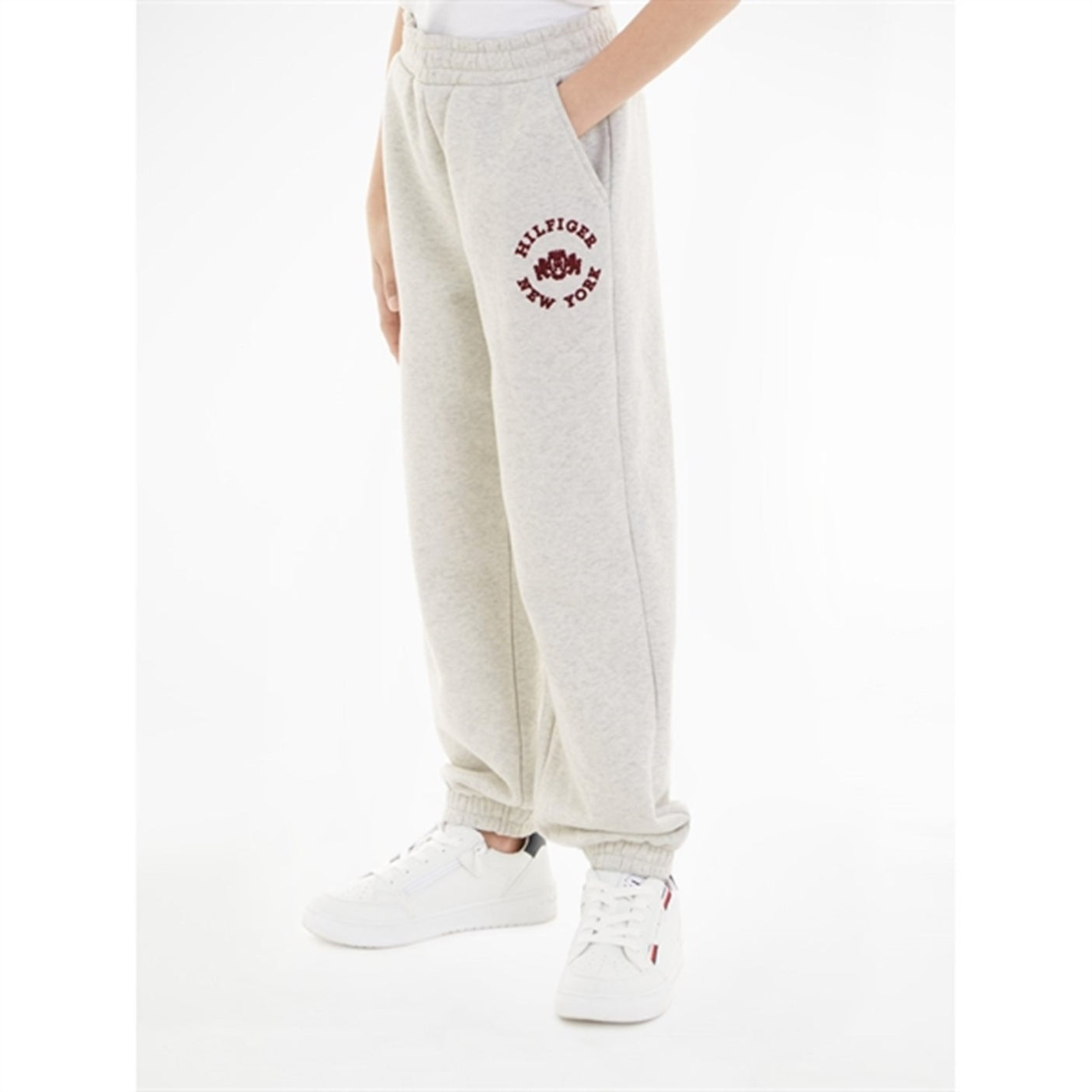 Tommy Hilfiger Crest Varsity Sweatpants New Light Grey Heather