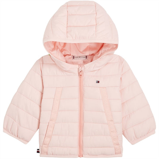 Tommy Hilfiger Baby Monotype Tape Puffer Jacket Pink Crystal