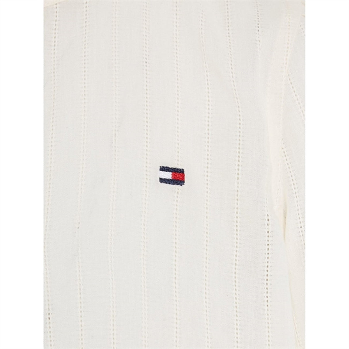 Tommy Hilfiger Ladder Lace Shirt with Frill Collar Ancient White