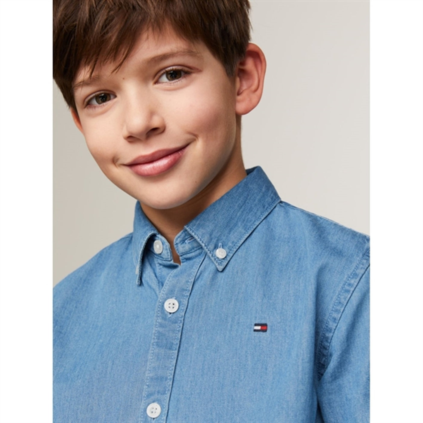 Tommy Hilfiger Denim Chambray Shirt Denim Light Wash