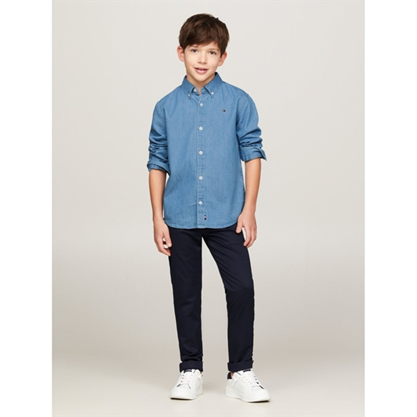 Tommy Hilfiger Denim Chambray Shirt Denim Light Wash